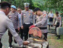 Operasi Menjelang Lebaran, Polres Buol Musnahkan Miras dan Knalpot Bogar