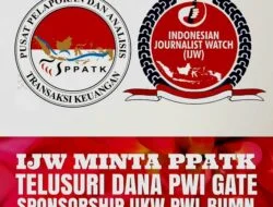 IJW Ungkap Tiga Alasan PPATK Harus Usut Aliran Dana PWI Gate