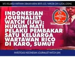 Keras! IJW Desak Hukum Mati Pelaku Pembakaran Satu Keluarga Wartawan di Karo
