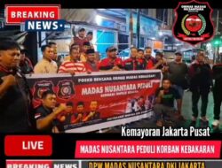 Ormas Madas Nusantara Sigap Bantu Korban Kebakaran Kemayoran