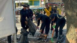 Brimob Polda Metro Jaya Bersihkan Pasar Ciputat, Lingkungan Sehat dan Aktivitas Warga Lebih Nyaman